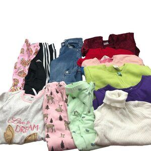 Girls Size 6-7 (S) Fall Winter Clothing BUNDLE Pajamas Pants Sweaters Lounge